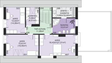 Poddasze projektu - Dom przy Alabastrowej 7