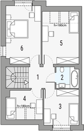 Poddasze projektu - Emil - segment lewy