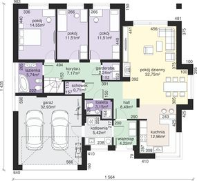Parter projektu - Dom przy Pastelowej 2