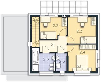 Piętro 1 projektu - Edynburg II DCP291a