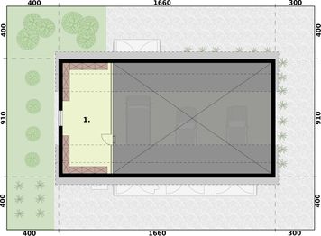 Antresola projektu - G206 budynek gospodarczy