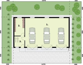 Parter projektu - G250 budynek gospodarczy
