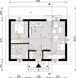 Parter projektu - D67 - Paulinka wersja drewniana