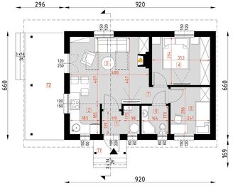 Parter projektu - D181 - Celina wersja drewniana