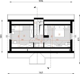 Poddasze projektu - D80 - Filip wersja drewniana