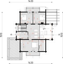 Poddasze projektu - D53 - dom letniskowy