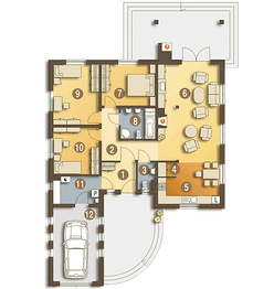 Parter projektu - Tomaszek z garażem 1-st. [A]