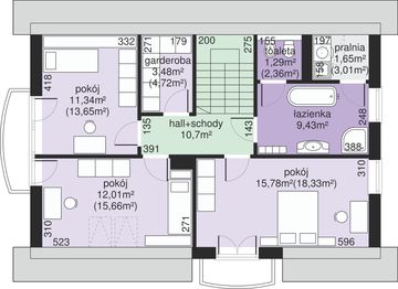 Poddasze projektu - Dom przy Alabastrowej 19