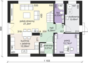 Parter projektu - Dom przy Alabastrowej 20