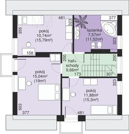 Poddasze projektu - Dom przy Wiosennej 5