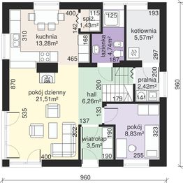 Parter projektu - Dom przy Wiosennej 5