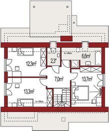 Poddasze projektu - Werbi A