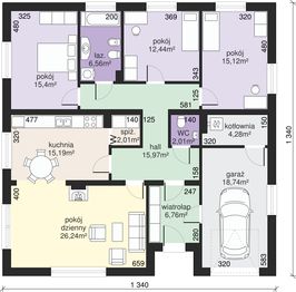 Parter projektu - Dom przy Słonecznej 2 bis