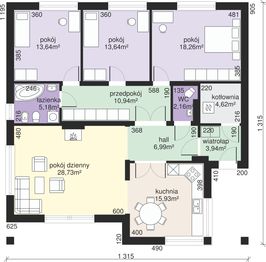 Parter projektu - Dom przy Makowej 3 bis