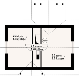 Poddasze projektu - Hoczew mała 3m