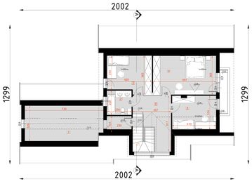 Poddasze projektu - D34A - wersja drewniana