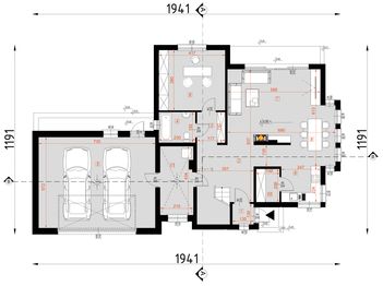 Parter projektu - D34A - wersja drewniana