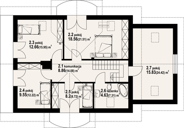 Poddasze projektu - Jaworowo 9k-01
