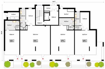 Parter projektu - Kameralny Budynek wielorodzinny