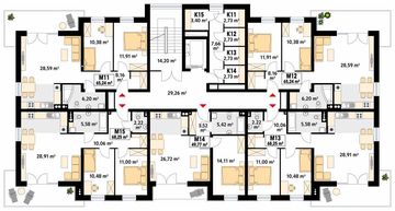 Piętro 3 projektu - Kameralny Budynek wielorodzinny