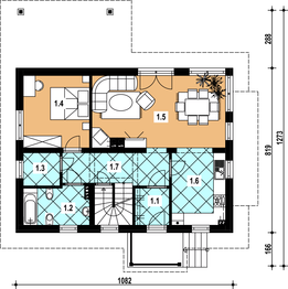 Parter projektu - L-99 Dom polna murowany