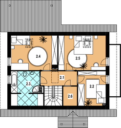 Poddasze projektu - L-99 Dom polna murowany