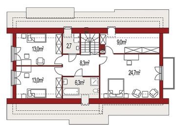 Poddasze projektu - Werbena Nova B