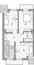 Piętro 1 projektu - Nutka - segment lewy