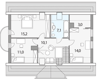 Poddasze projektu - Tymek AP garaż