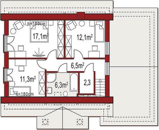 Poddasze projektu - Hiacynt C Plus