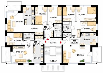 Piętro 1 projektu - Lazur 2