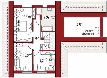 Poddasze projektu - Jantar 2A