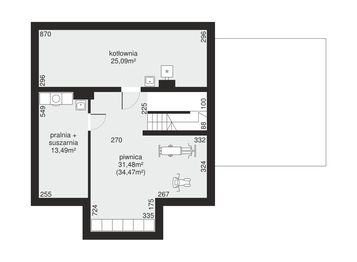 Piwnica projektu - Dom przy Cyprysowej 41