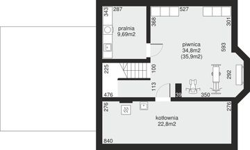 Piwnica projektu - Dom przy Przyjaznej 11
