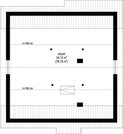 Poddasze projektu - Zosia wariant B