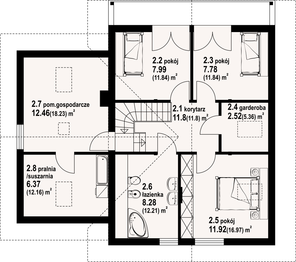 Poddasze projektu - Gładyszów 36 Dws