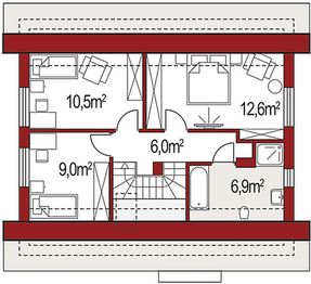 Poddasze projektu - Jantar A