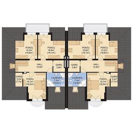Poddasze projektu - APS 215 dwulokalowy
