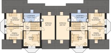 Poddasze projektu - APS 194 dwulokalowy