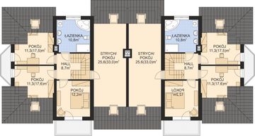 Poddasze projektu - APS 216 dwulokalowy