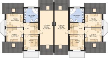 Poddasze projektu - APS 182 dwulokalowy