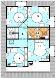 Poddasze projektu - A-124 Dom szkieletowy