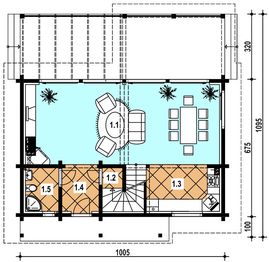 Parter projektu - A-131 Dom borsucza z bali