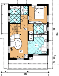 Parter projektu - A-124 Dom grabowa murowany