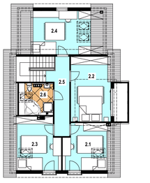 Poddasze projektu - A-129 Dom spacerowa szkieletowy