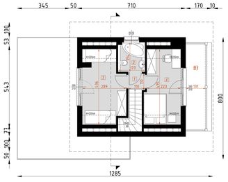 Poddasze projektu - D157 - wersja drewniana
