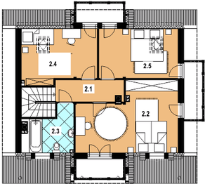 Poddasze projektu - L-94 Dom szkolna murowany