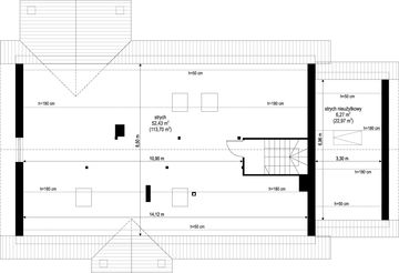 Poddasze projektu - Anatol 2 wariant B