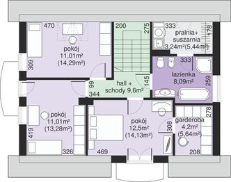 Poddasze projektu - Dom przy Alabastrowej 33