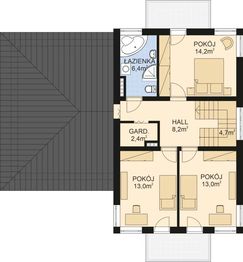 Piętro 1 projektu - APS 218 NEW